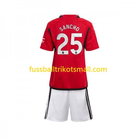 Fußballtrikots Manchester United Sancho 25 Kinder 2023-2024 Kurzarm Heimtrikotsatz kaufen